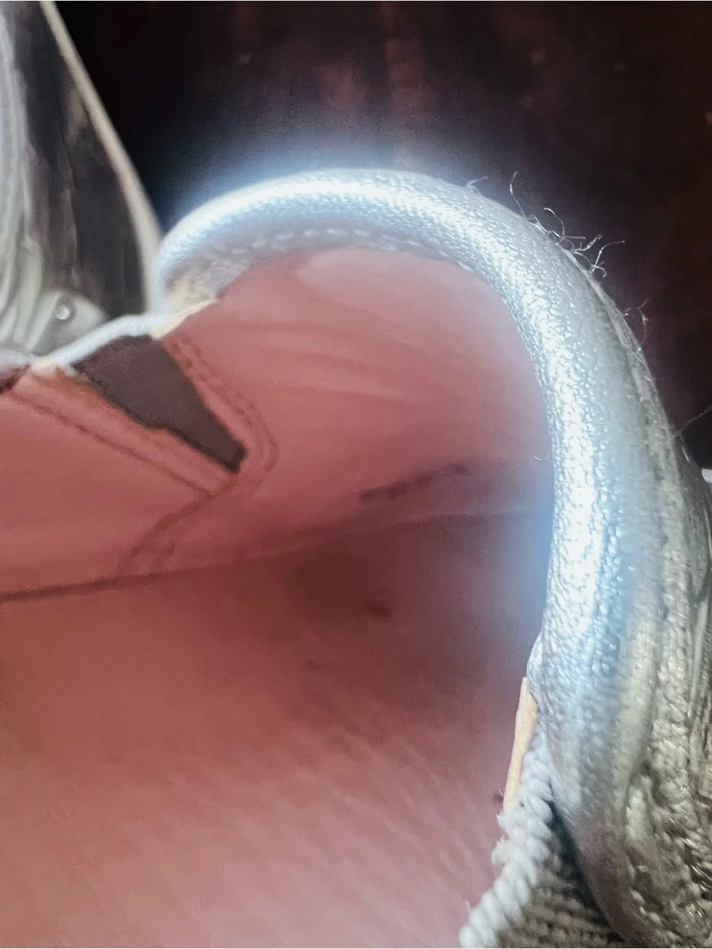 kate spade Silver Croc-Embossed Slip-On Flats